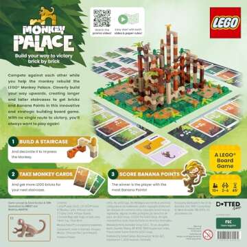 Monkey Palace: A Lego Board Game - Build Your Way to Victory Brick by Brick! Fun Family Brick-Buildi...