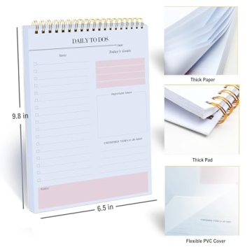 KAICN Daily To Do Notepad for Effective Time Management