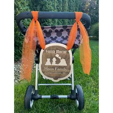 Custom Theme Park Stroller ID Tags - Personalized Name Plates