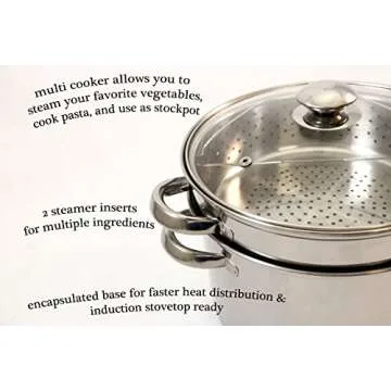 EXCELSTEEL Multi-Cookware Set Stainless Steel 12 Qt