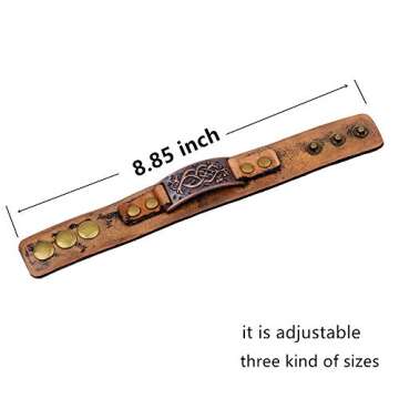 Dara Celtic Knot Viking Bracelet - Adjustable Leather Jewelry