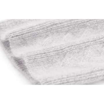 EASTER BARTHE Womens Grey Cashmere Beanie Hat Winter Warm Knit Beanie Skull Cap Ski Hat for Women (Grey)