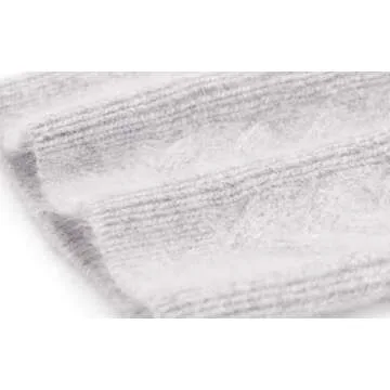 EASTER BARTHE Womens Grey Cashmere Beanie Hat Winter Warm Knit Beanie Skull Cap Ski Hat for Women (Grey)