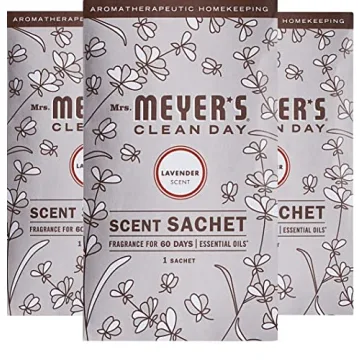 MRS. MEYER'S CLEAN DAY Lavender Air Freshener Sachets - Perfect for Home, Car, and Office - Pack of ...