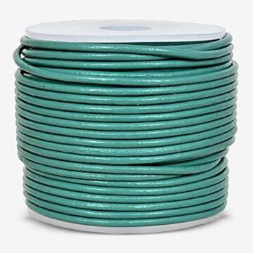 GENIQUE Real/Genuine Round Leather String Cord for Necklace, Bracelets, Jewelry, Kumihimo Braiding, ...