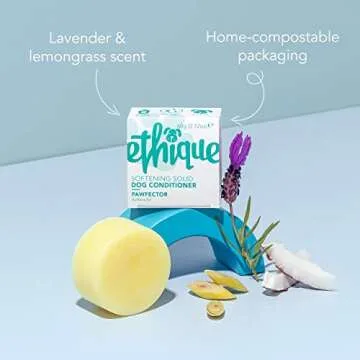 Ethique Pawfector Softening Solid Dog Conditioner for Dogs - Sulfate-Free, Plastic-Free, Vegan, Cruelty-Free, Eco-Friendly, 2.12 oz (Pack of 1)