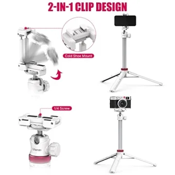ULANZI MT-44 Extendable Phone Tripod Selfie Stick 360° Ball Head