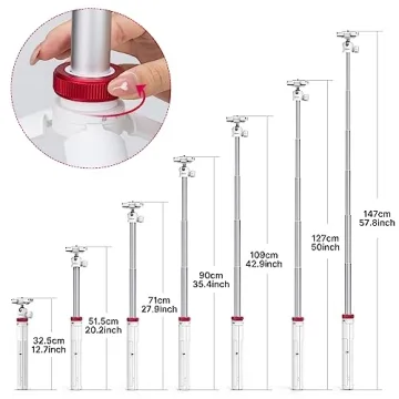 ULANZI MT-44 Extendable Phone Tripod Selfie Stick 360° Ball Head