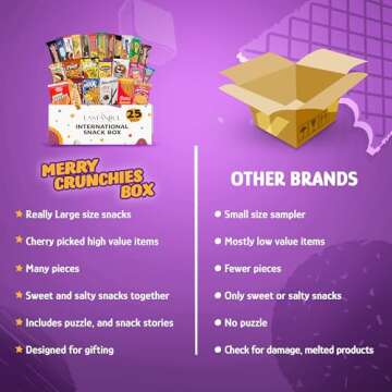 Eastanbul International Snack Box, Premium 25 Full-Size Foreign Snack Box, From Around The World International, Sweet, Savory, Chewy, Crunchy