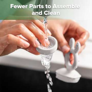 Haakaa Baby Fruit Food Feeder & Mini Freezer Nibble Tray Combo, Breastmilk Popsicle Molds for Baby Cooling Relief, BPA Free Silicone Feeder for Safe Infant Self Feeding, 4 Month+ (Slate Grey)