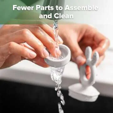 Haakaa Baby Fruit Food Feeder & Mini Freezer Nibble Tray Combo, Breastmilk Popsicle Molds for Baby Cooling Relief, BPA Free Silicone Feeder for Safe Infant Self Feeding, 4 Month+ (Slate Grey)