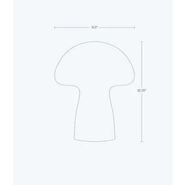 Ozarke Mushroom Table Lamp - Portable LED Small Bedside Energy Saving Night Light for Living Room, Bedroom & Home Décor (Warm 3000K)