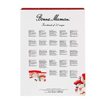 Bonne Maman Advent Calendar 2021 with Mini Fruit Jams and Spreads Assorted, 23 x 30g