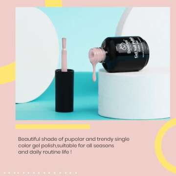 Beetles Gel Nail Polish, 1 Pcs 15ml Skin Nude Neutral Color Soak Off Gel Polish Nude Nail Art U V La...