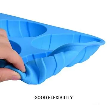 2 Pack Easter Egg Shaped Silicone Cake Mold 6-Cavity Chocolate Cook Trays for DIY Candy Chocolate Jelly Fondant Making