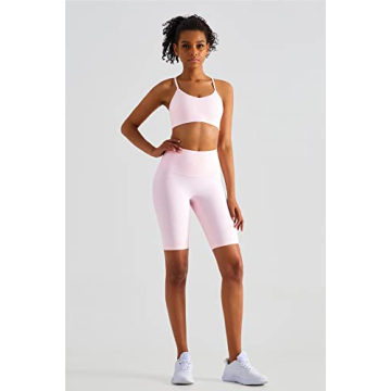 High Impact Sports Bra for Women, Padded V Neck