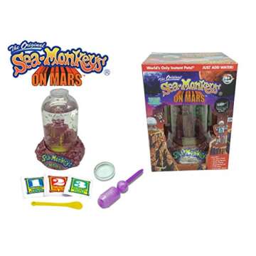 BANDAI The Original Sea Monkeys - Sea Monkeys On Mars - Grow Your Own Pets Science Kit- Includes Eggs, Food, and Water Purifier