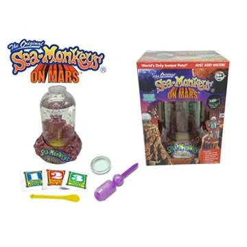 BANDAI The Original Sea Monkeys - Sea Monkeys On Mars - Grow Your Own Pets Science Kit- Includes Eggs, Food, and Water Purifier