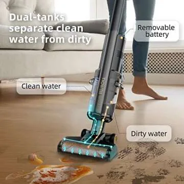 TICWELL Cordless Wet Dry Vacuum Cleaner for All Floors