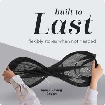 Handy Laundry Collapsible Mesh Pop Up Hamper with Wide Opening and Side Pocket – Breathable, Sturdy, Foldable, and Space-Saving Design for Clothes and Storage. (Black)