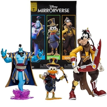 McFarlane Toys - Disney Mirrorverse Genie 5in Scrooge McDuck 5in and Goofy 7in, Action Figure 3pk, G...
