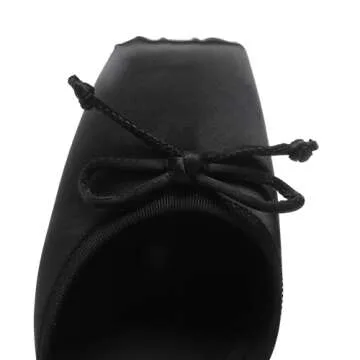 Riekhany Satin Ballet Heels - Stylish and Comfortable Pumps