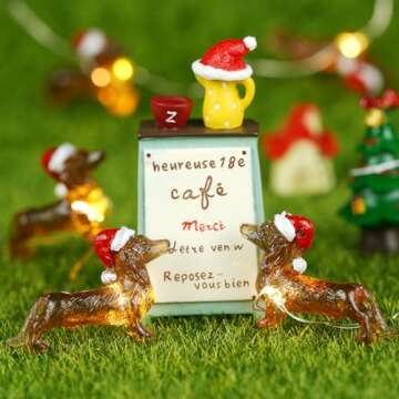 BOHON Dachshund Christmas Lights 10ft 30 LEDs Weiner Dog Christmas Decorations Fairy String Lights Battery Operated Dachshund Gift for Indoor Party Tree Puppy Pet Themed Ornament with Remote