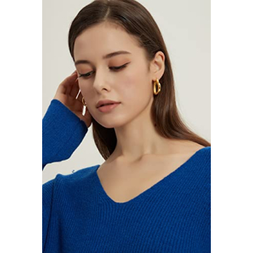 Gold Heart Hoop Earrings Lightweight Hypoallergenic Chic Design