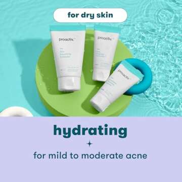 Proactiv 3 Step Advanced Skincare Acne Treatment Benzoyl Peroxide Face Wash, Salicylic Acid Exfoliator for Pore Minimizer, 30 Day Complete Kit, White, 3 Count