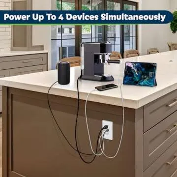 TOPGREENER USB Outlet with Type C and Dual Charging Ports