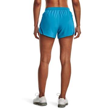 Under Armour Women's Fly by 2.0 Running Shorts, (419) Capri/Petrol Blue/Reflective, Large