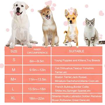 Inflatable Dog Cone Collar with Enhanced Anti-Licking, Soft Neck Donut for Dogs Cats, Recovery Pet Cone Collar After Surgery for Large Medium Small Dogs… (Donut Pink, Medium+)