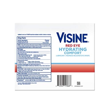 Visine Hydrating Comfort Eye Drops Fast Relief 12-Pack