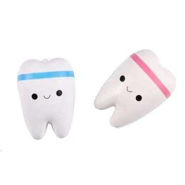Anboor Jumbo Kawaii Squishies Teeth Soft Stress Relief Toy