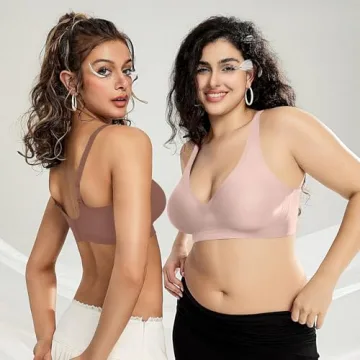OEAK Women's Deep V Wireless Bra for Ultimate Comfort