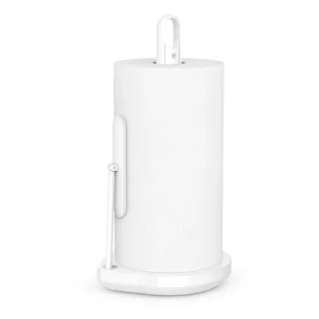 simplehuman Paper Towel Holder with Spray Pump - White Stainless Steel