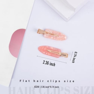 Cptots No Crease Hair Clips 12 PCS Pink Stylish