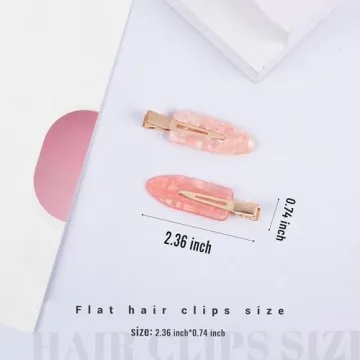 Cptots No Crease Hair Clips 12 PCS Pink Stylish