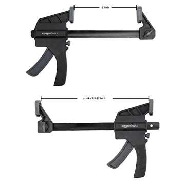 Amazon Basics 6-Piece Trigger Clamp Set – 4" & 6" Clamps