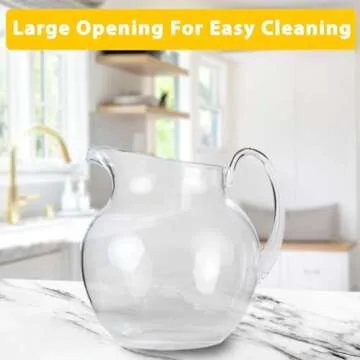 Lily's Home Shatterproof Plastic Pitcher, the Large Capacity Makes it Excellent for Parties, Both Indoor and Outdoor, Clear, (100 Ounces)