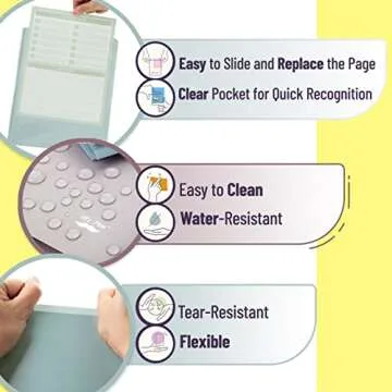 Mr. Pen Plastic Folders with Clear Pocket - 5 Pack Pastel