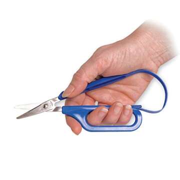 American Educational Products P-116 Long Loop Easi Grip Scissor, Right Handed, 45 mm, Round Ended Blade