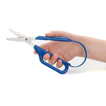 American Educational Products P-116 Long Loop Easi Grip Scissor, Right Handed, 45 mm, Round Ended Blade