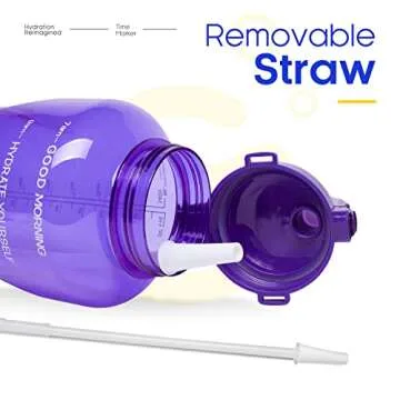 Giotto 1 Gallon Motivational Water Bottle - BPA Free & Portable