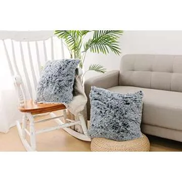 NordECO HOME Faux Fur Cushion Cover for Stylish Decor