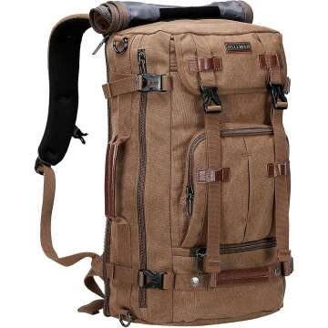 WITZMAN Vintage Travel Backpack - Large Laptop Bag