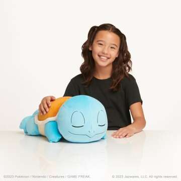 Pokemon 18-Inch Plush Sleeping Squirtle - Cuddly Companion for All Ages