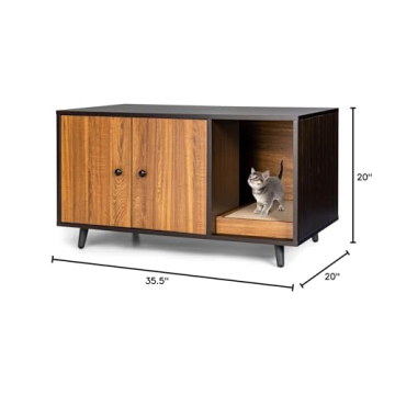 Stylish Tangkula Cat Litter Box Enclosure for Large Cats