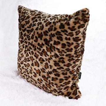 Faylapa 4 Pack Leopard Print Pillow Covers for Home Decor