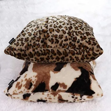 Faylapa 4 Pack Leopard Print Pillow Covers for Home Decor